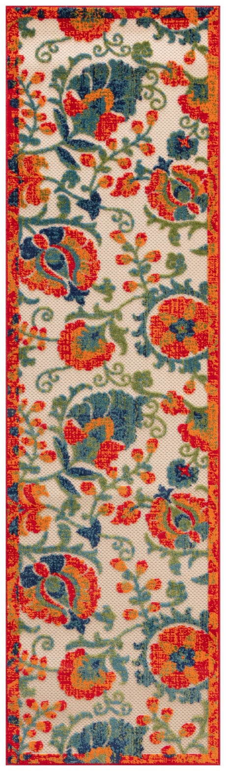 Nourison Aloha Alh17 Red Multicolor Rug - Nourison - 99446952400