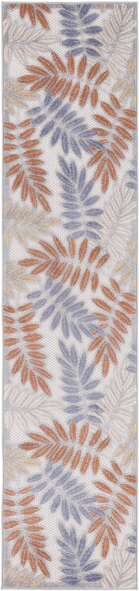 Nourison Aloha Alh18 Blue Mocha Rug - Nourison - 99446921475