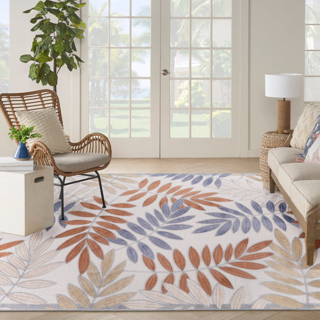 Nourison Aloha Alh18 Blue Mocha Rug - Nourison - 99446921499