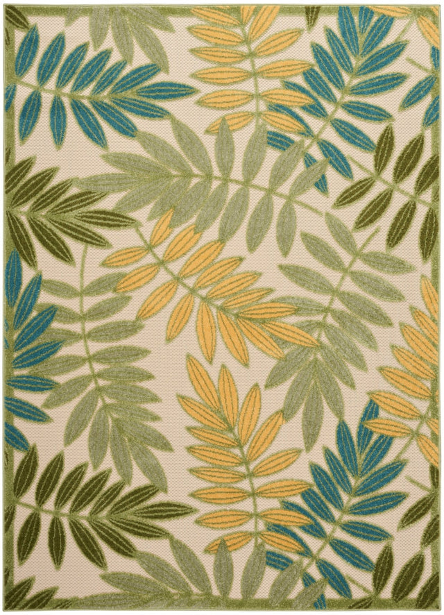 Nourison Aloha Alh18 Green Multicolor Rug - Nourison - 99446953131