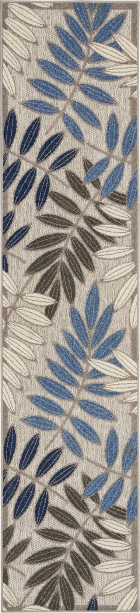 Nourison Aloha Alh18 Grey/Blue Rug - Nourison - 99446761958