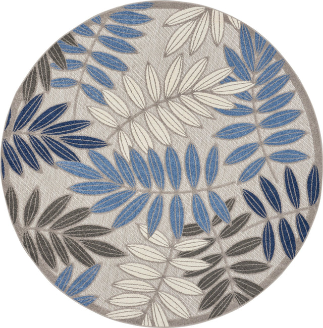 Nourison Aloha Alh18 Grey/Blue Rug - Nourison - 99446761989