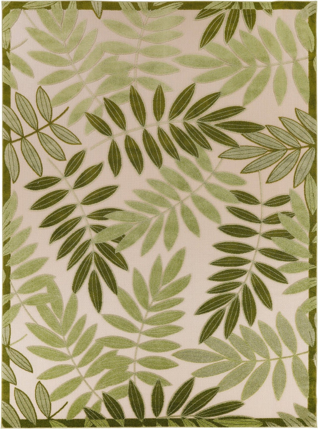 Nourison Aloha Alh18 Ivory Green Rug - Nourison - 99446953261