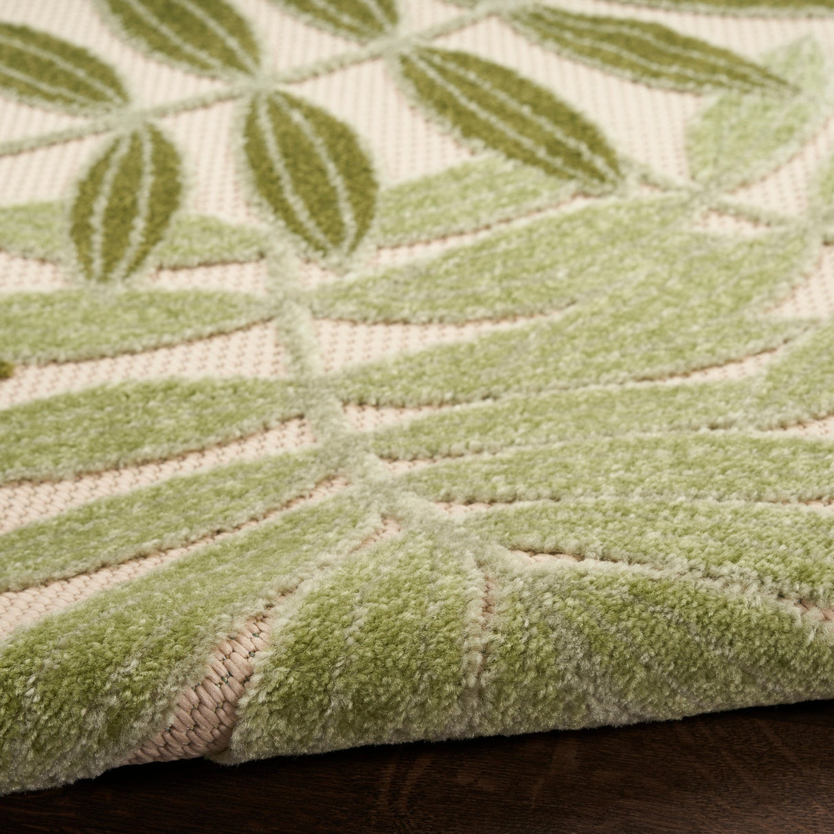 Nourison Aloha Alh18 Ivory Green Rug - Nourison - 99446953278