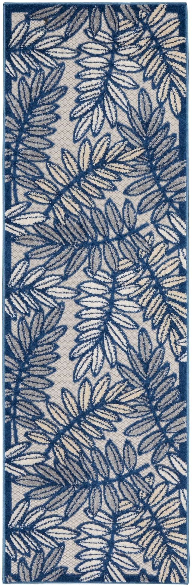 Nourison Aloha Alh18 Ivory/Navy Rug - Nourison - 99446827609