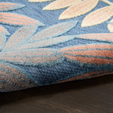 Nourison Aloha ALH18 Machine Made Blue, Rose Rug