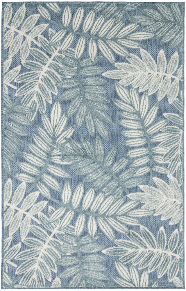 Nourison Aloha ALH18 Machine Made Blue Rug