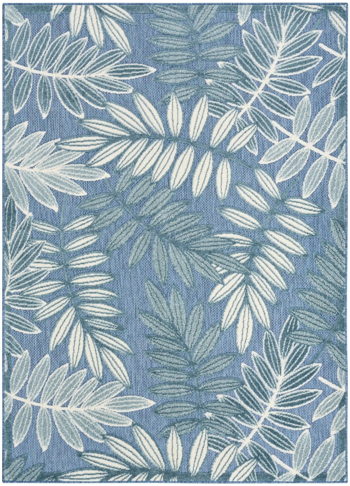 Nourison Aloha ALH18 Machine Made Blue Rug