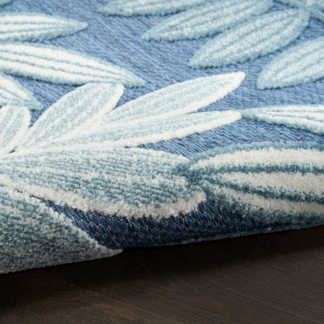 Nourison Aloha ALH18 Machine Made Blue Rug