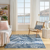 Nourison Aloha ALH18 Machine Made Blue Rug