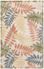 Nourison Aloha ALH18 Machine Made Ivory, Rose Rug
