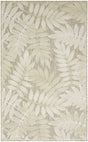 Nourison Aloha ALH18 Machine Made Ivory, Sage Rug