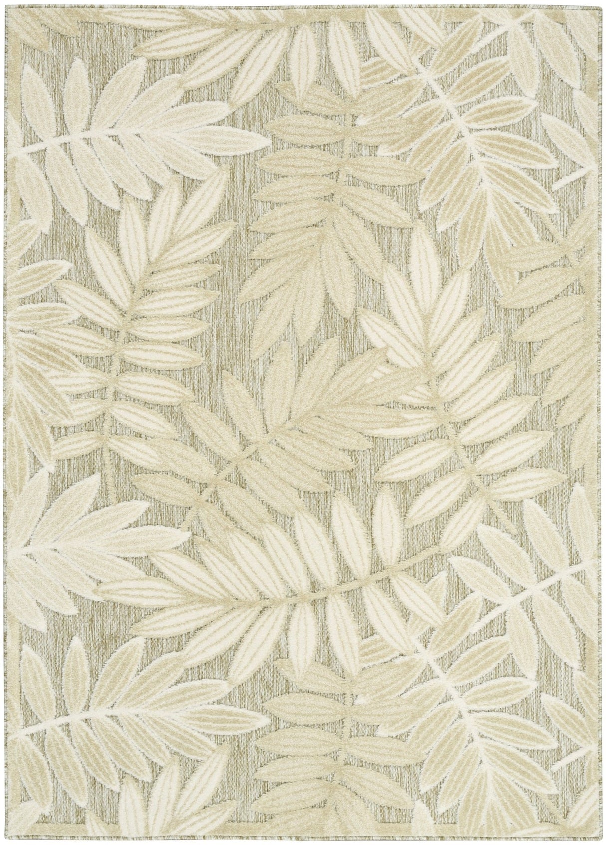 Nourison Aloha ALH18 Machine Made Ivory, Sage Rug