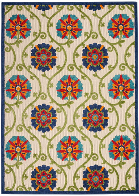 Nourison Aloha Alh19 Blue/Multicolor Rug - Nourison - 99446498540