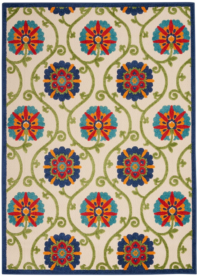 Nourison Aloha Alh19 Blue/Multicolor Rug - Nourison - 99446498540