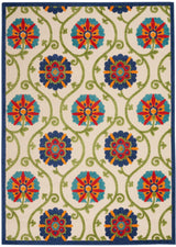 Nourison Aloha Alh19 Blue/Multicolor Rug - Nourison - 99446498625