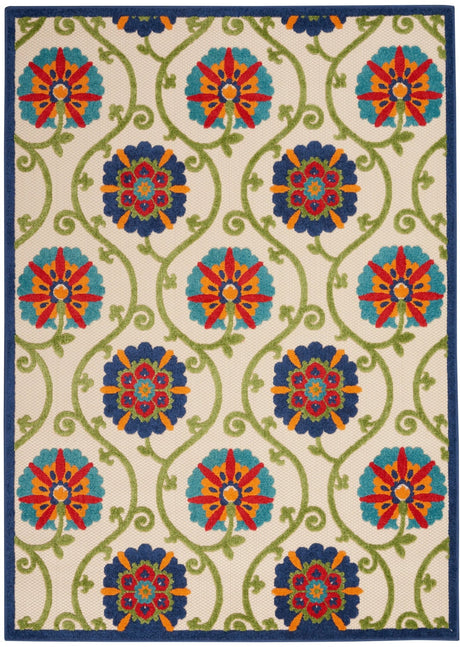 Nourison Aloha Alh19 Blue/Multicolor Rug - Nourison - 99446498625