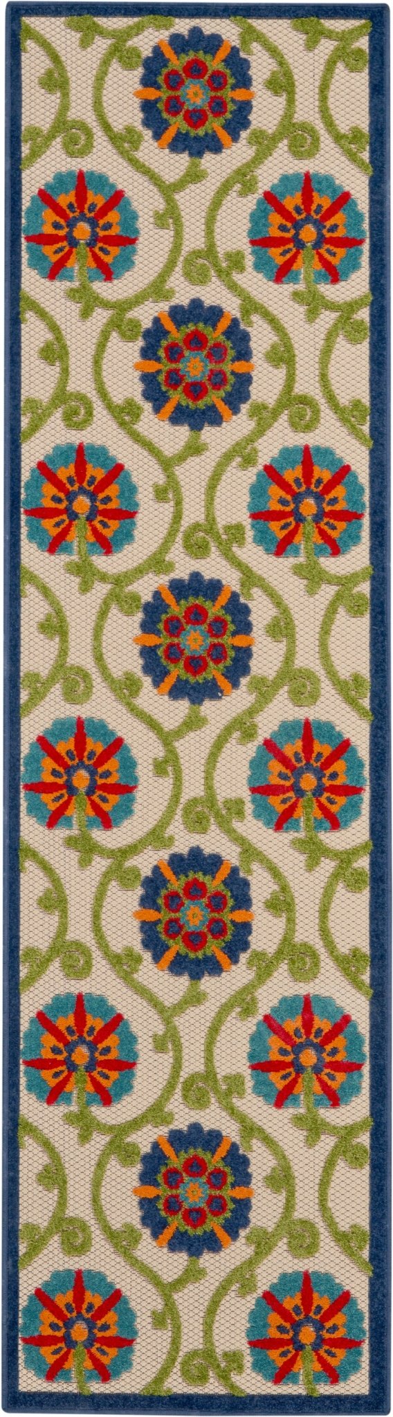 Nourison Aloha Alh19 Blue/Multicolor Rug - Nourison - 99446816856