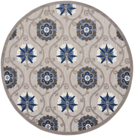 Nourison Aloha Alh19 Grey/Blue Rug - Nourison - 99446816351