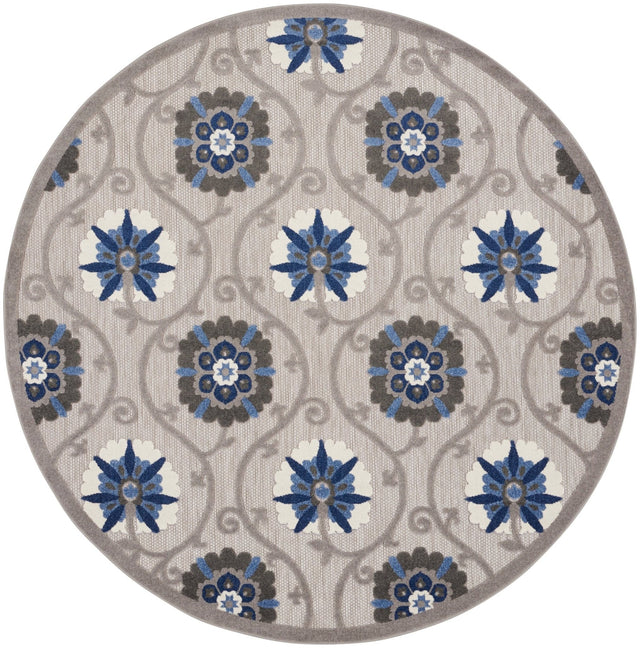 Nourison Aloha Alh19 Grey/Blue Rug - Nourison - 99446816351