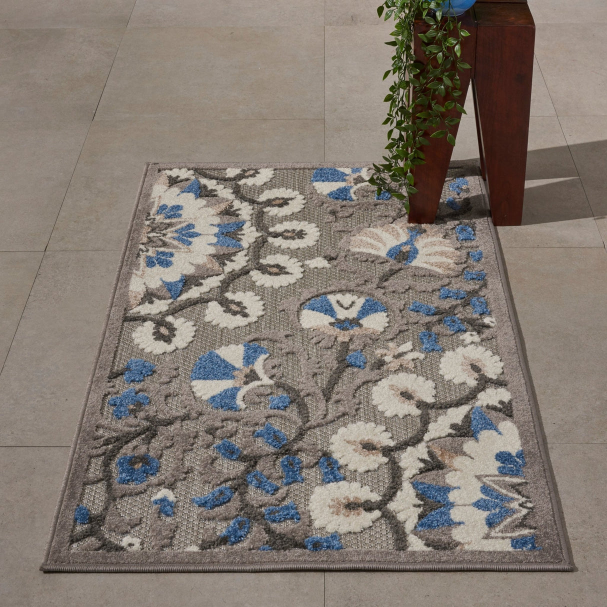 Nourison Aloha Alh20 Grey/Multi Rug - Nourison - 99446739476