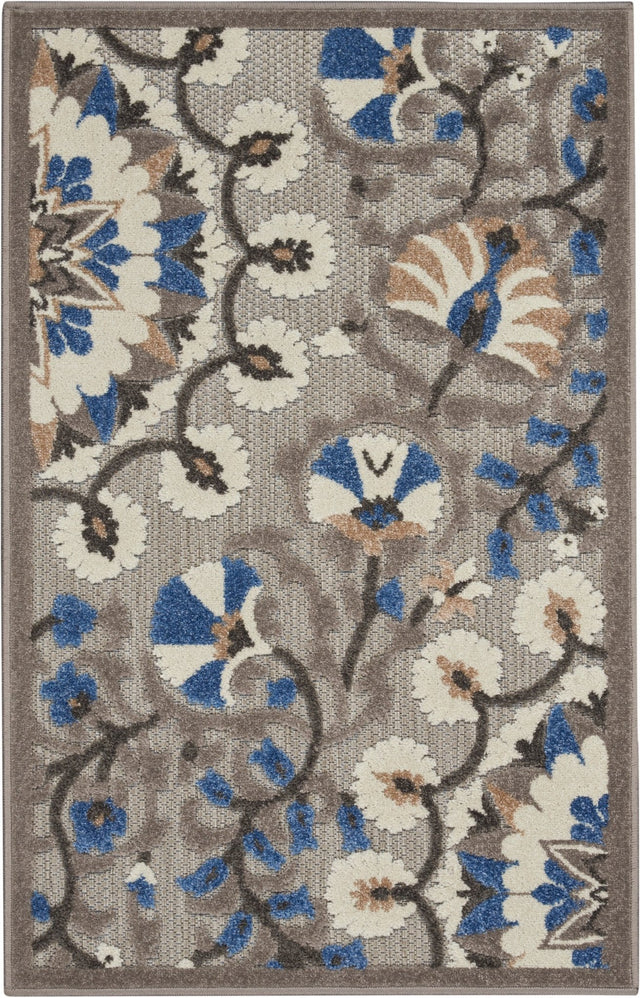 Nourison Aloha Alh20 Grey/Multi Rug - Nourison - 99446739476