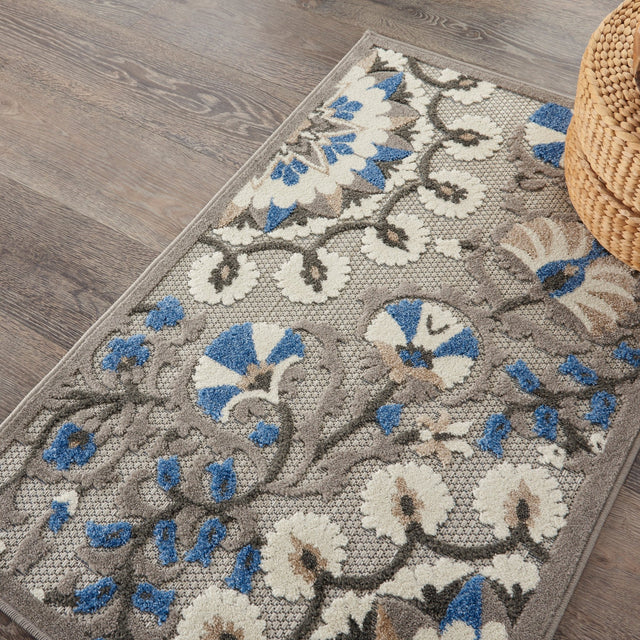 Nourison Aloha Alh20 Grey/Multi Rug - Nourison - 99446739476