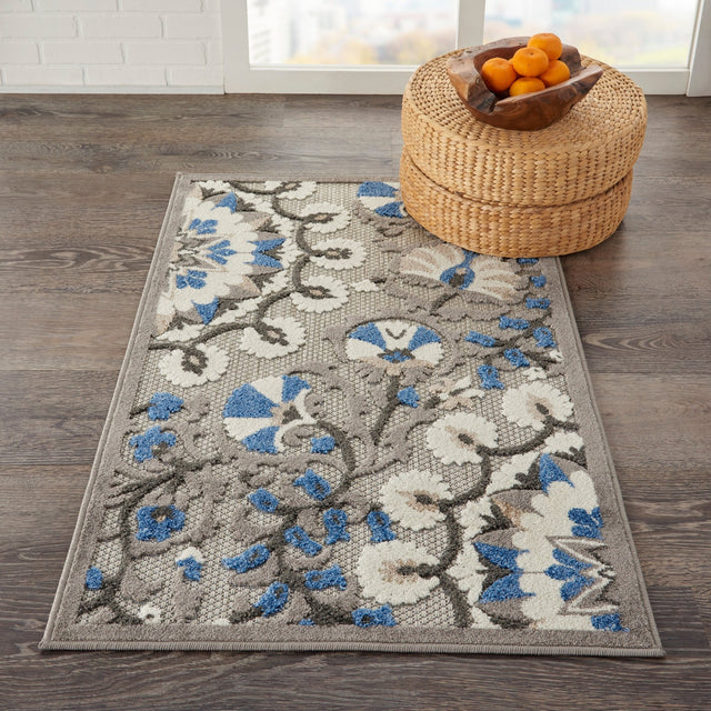 Nourison Aloha Alh20 Grey/Multi Rug - Nourison - 99446739476