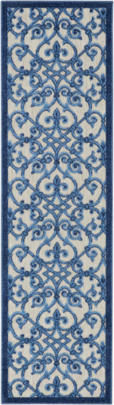 Nourison Aloha Alh21 Grey/Blue Rug - Nourison - 99446738820