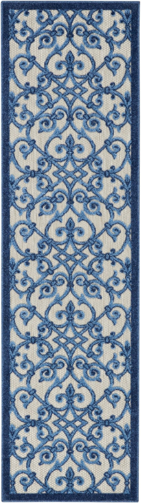 Nourison Aloha Alh21 Grey/Blue Rug - Nourison - 99446738820