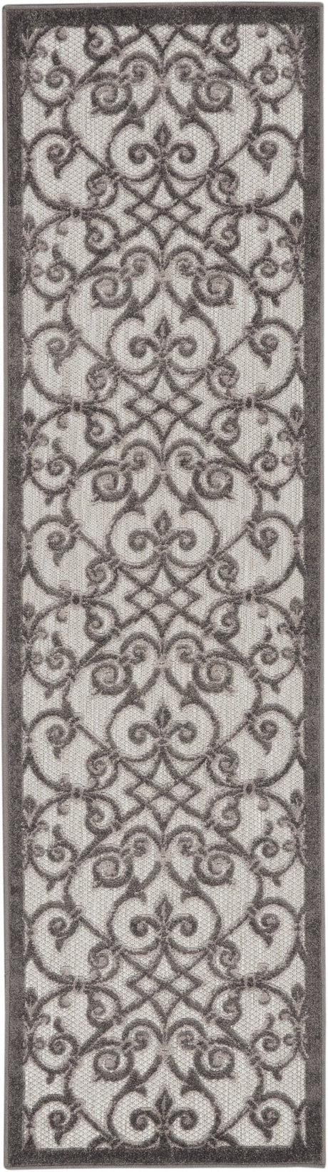 Nourison Aloha Alh21 Grey/Charcoal Rug - Nourison - 99446739612