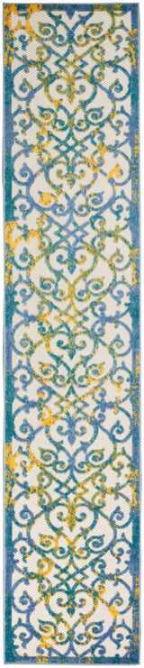 Nourison Aloha Alh21 Ivory Blue Rug - Nourison - 99446828019