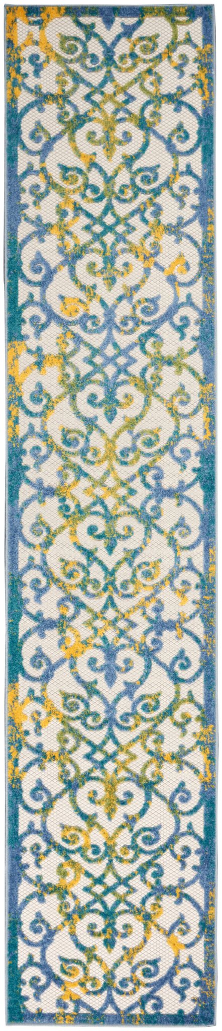 Nourison Aloha Alh21 Ivory Blue Rug - Nourison - 99446828019