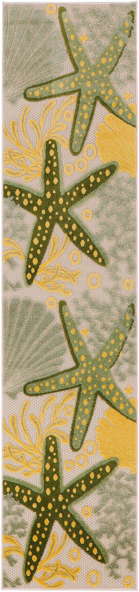 Nourison Aloha Alh24 Green Yellow Rug - Nourison - 99446953353