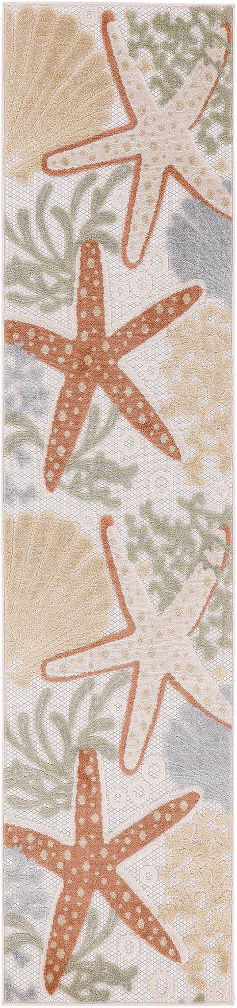 Nourison Aloha Alh24 Ivory Multicolor Rug - Nourison - 99446920799