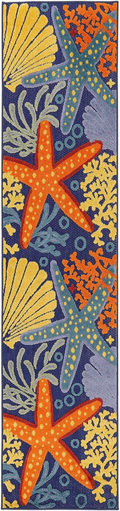 Nourison Aloha Alh24 Navy Multicolor Rug - Nourison - 99446920775