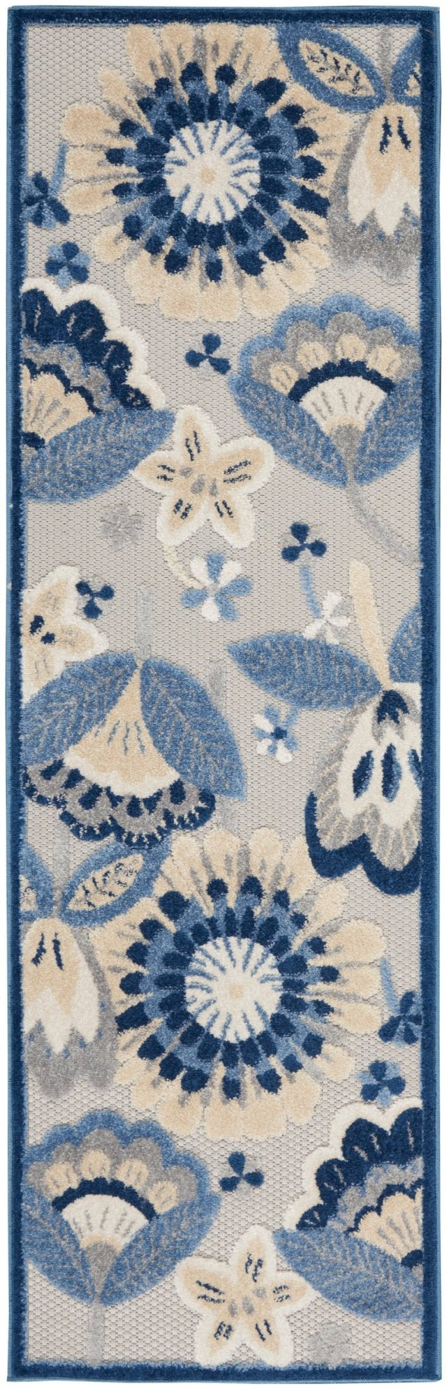 Nourison Aloha Alh25 Blue/Grey Rugs - Nourison - 99446828804