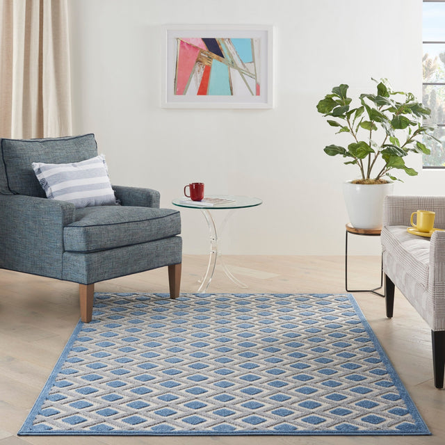 Nourison Aloha Alh26 Blue/Grey Rugs - Nourison - 99446829207