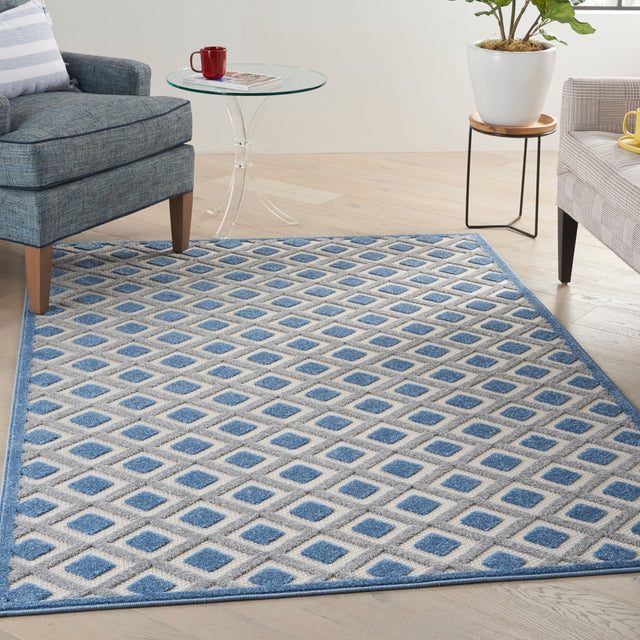 Nourison Aloha Alh26 Blue/Grey Rugs - Nourison - 99446829283