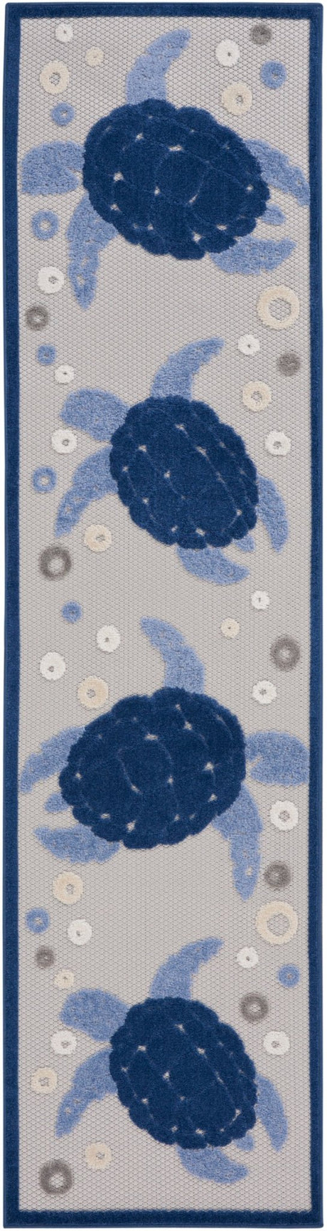 Nourison Aloha Alh27 Navy Blue Rug - Nourison - 99446135902