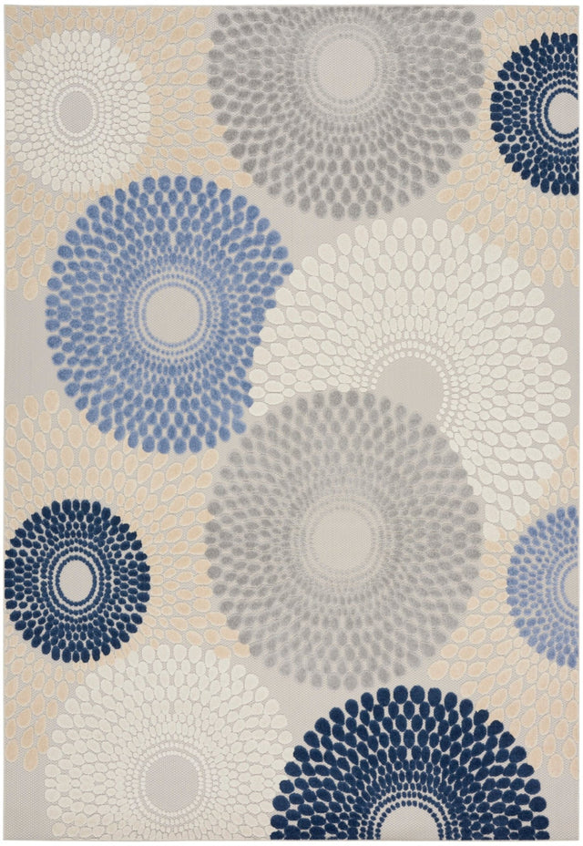 Nourison Aloha Alh29 Blue/Grey Rug - Nourison - 99446167200