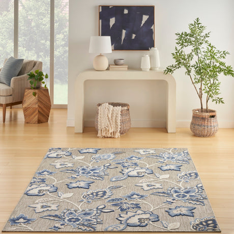 Nourison Aloha Alh31 Blue Grey Rug - Nourison - 99446169167