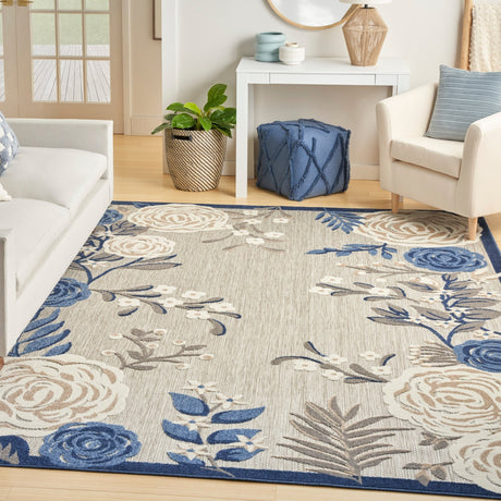 Nourison Aloha Alh32 Blue Grey Rug - Nourison - 99446169433