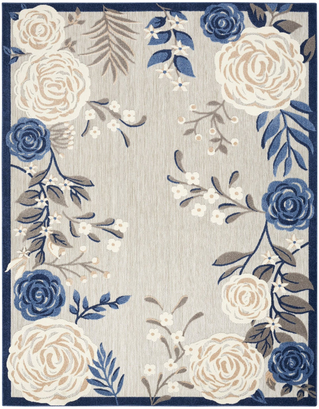 Nourison Aloha Alh32 Blue Grey Rug - Nourison - 99446169433