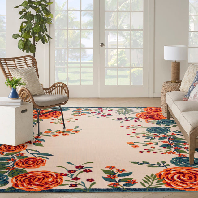 Nourison Aloha Alh32 Ivory Multicolor Rug - Nourison - 99446952547