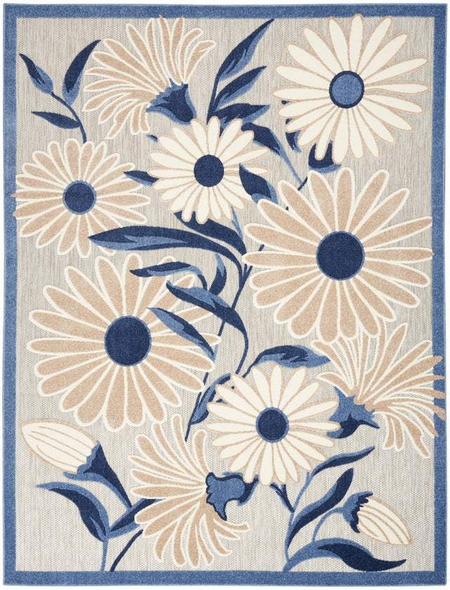 Nourison Aloha Alh33 Blue Grey Rug - Nourison - 99446171832