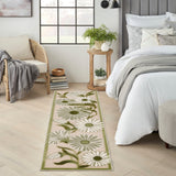 Nourison Aloha Alh33 Ivory Green Rug - Nourison - 99446953490