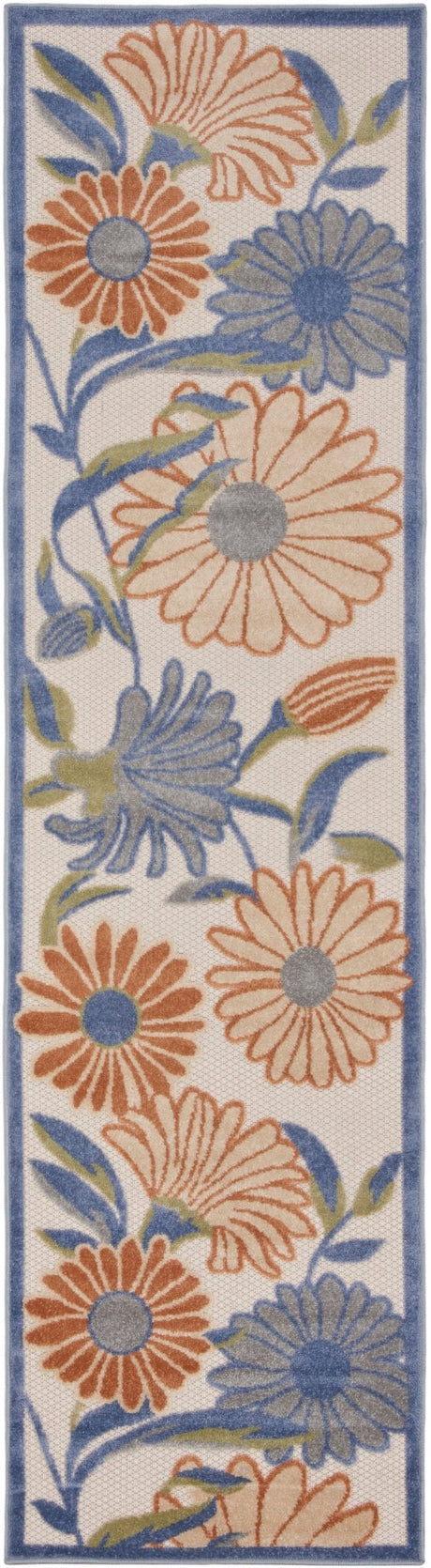 Nourison Aloha ALH33 Machine Made Beige, Multicolor Rug