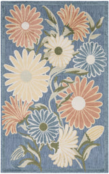 Nourison Aloha ALH33 Machine Made Blue, Sage Rug