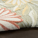 Nourison Aloha ALH33 Machine Made Sage, Rose Rug